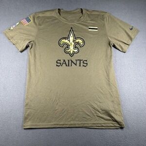 New Orleans Saints Shirt Mens Medium Green NFL Football Nike Salute To Service